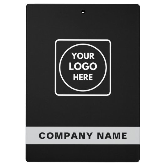 Black Silver Logo Template clipboard Klembord (Achterkant)