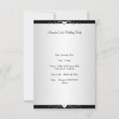Black Silver Love Hearts 21st Birthday Event 2 Kaart (Achterkant)