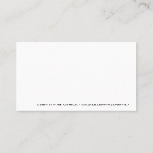 Black Silver Monogram Professional - Visitekaartje (Achterkant)