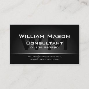 Black Silver Monogram Professional - Visitekaartje