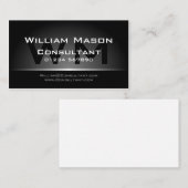 Black Silver Monogram Professional - Visitekaartje (Voorkant / Achterkant)