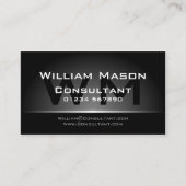 Black Silver Monogram Professional - Visitekaartje (Voorkant)