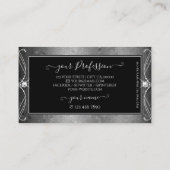 Black Silver Mosaic  Sparkle Jewelen voegen Logo t Visitekaartje (Achterkant)