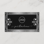 Black Silver Mosaic  Sparkle Jewelen voegen Logo t Visitekaartje (Voorkant)