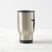 Black & Silver Nautical Star Travel Mug Reisbeker (Center)