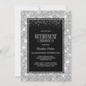 Black Silver Pensioen Partij Kaart (Voorkant)