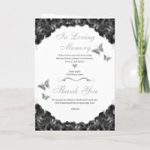 Black & Silver Quinceanera Butterflies-programma Programma (Achterkant)