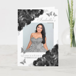 Black & Silver Quinceanera Butterflies-programma Programma