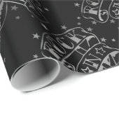 Black & Silver Rock & Roll Logo Cadeaupapier (Rol Hoek)