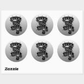 Black & Silver Rock & Roll Logo Stickers 2 (Vel)