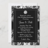 Black Silver Roos & Jewel 25th Jubileum Invite Kaart (Achterkant)