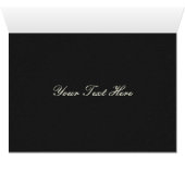 Black Silver Snowflakes Winter bruiloft Bedankt (Binenzijde Horizontaal (Onderkant))