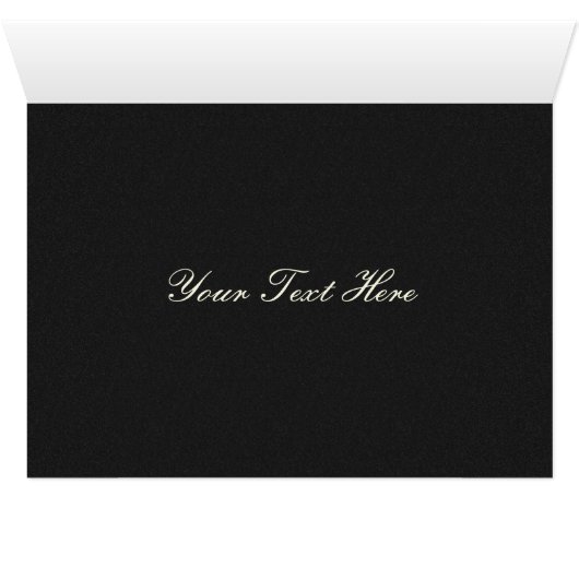 Black Silver Snowflakes Winter bruiloft Bedankt (Binenzijde Horizontaal (Onderkant))