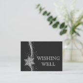 Black Silver Snowflakes Winter bruiloft wensen goe Informatiekaartje (Staand voorkant)