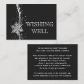Black Silver Snowflakes Winter bruiloft wensen goe Informatiekaartje (Voorkant / Achterkant)