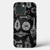 Black & Silver Steampunk Keys Case-Mate iPhone Case (Achterkant)