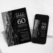 Black Silver Surprise 60ste verjaardag Kaart