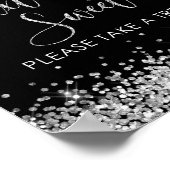 Black Silver Sweet Sixteen is Sweet Treat Sign Poster (Hoek)