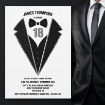 Black Silver Tuxedo 18th Birthday Party