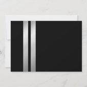 Black Silver Typography Male Afstuderen Foto Aankondiging (Achterkant)