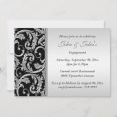 Black Silver verloving Day CUSTOM Kaart (Voorkant)