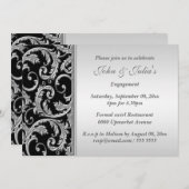 Black Silver verloving Day CUSTOM Kaart (Voorkant / Achterkant)