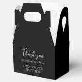 Black & Silver Wedding Favor Box Bedankdoosjes (Geopend)