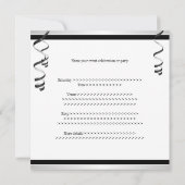 Black Silver White Balloons Special Event Kaart (Achterkant)