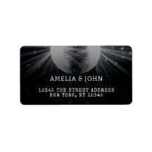 Black Silver White Nieuwjaar Eve Wedding Address