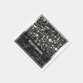 Black & Silver Workshop Tools Napkins Servetten (Hoek)