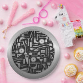 Black & Silver Workshop Tools Paper Bord (Feest)