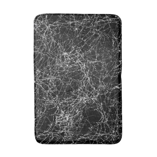 Black & Silvery Spider Webs Chic Halloween Badmat (Voorkant Verticaal)
