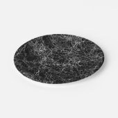 Black & Silvery Spider Webs Chic Halloween Papieren Bordje (Gekanteld)