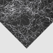 Black & Silvery Spider Webs Chic Halloween Party Tissuepapier (Detail)