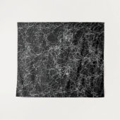 Black & Silvery Spider Webs Chic Halloween Party Wandkleed (Voorkant (horizontaal))