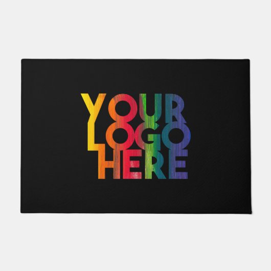 Black Simple Business Logo Deurmat (Voorkant)