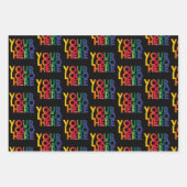 Black Simple Business Logo Inpakpapier Vel (Voorkant 2)