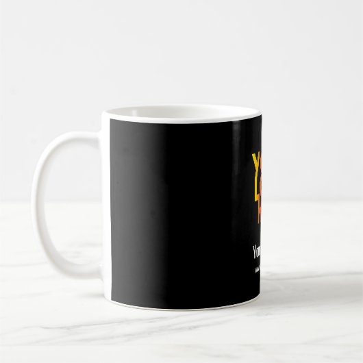 Black Simple Business Logo Koffiemok (Links)