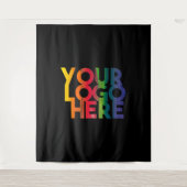 Black Simple Business Logo Wandkleed (Voorkant)