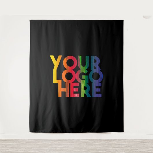 Black Simple Business Logo Wandkleed (Voorkant)