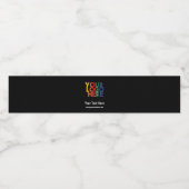 Black Simple Business Logo Waterfles Etiket (Enkel label)