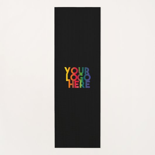 Black Simple Business Logo Yogamat (Voorkant)