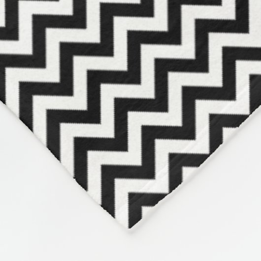 Black Simple Chevron Personalized Fleece Blanket (Hoek)
