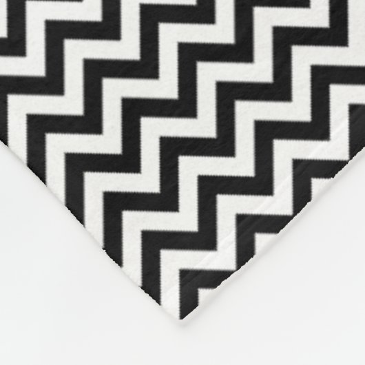 Black Simple Chevron Personalized Fleece Blanket Deken (Hoek)