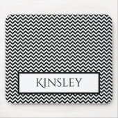 Black Simple Chevron, persoonlijk Muismat (Voorkant)
