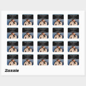 Black Simple Chic Photo Save the Date Stickers (Vel)