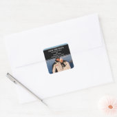 Black Simple Chic Photo Save the Date Stickers (Envelop)