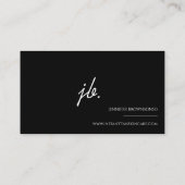 Black Simple Clean Shape-Logo Modernist Visitekaartje (Achterkant)