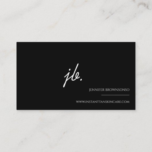 Black Simple Clean Shape-Logo Modernist Visitekaartje (Achterkant)