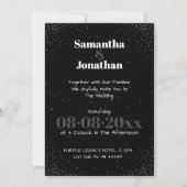 Black Simple Dark Sky Wedding Uitnodiging (Voorkant)